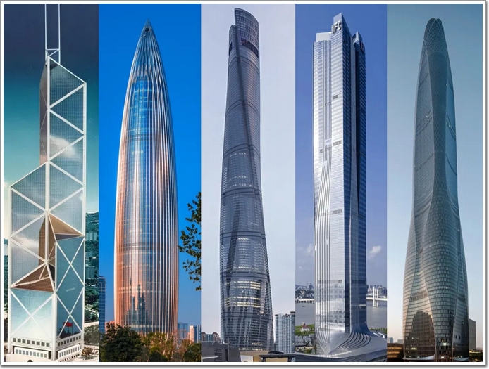 中国“TOP100”超高层幕墙工程